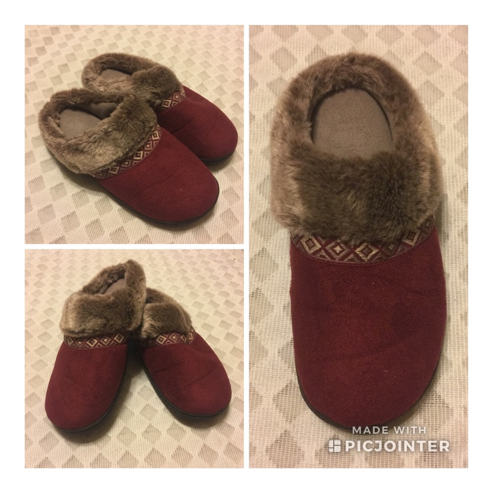 Isotoner Faux Fur Slippers for women